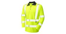 Woolsery ISO 20471 Cl 3 Coolviz Sleeved Polo Shirt HV Yellow